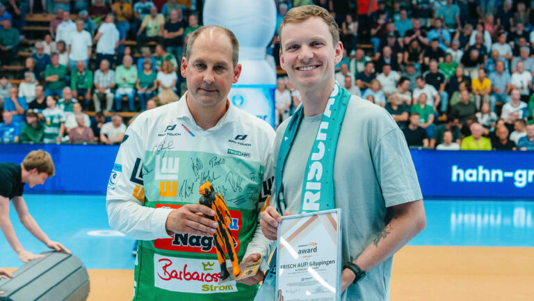 Arena Award Übergabe an Frisch Auf! Göppingen